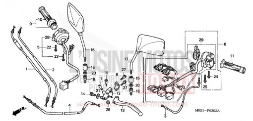 HANDLE LEVER/SWITCH/ CABLE (CB600F3/4/5/6) CB600F6 de 2006